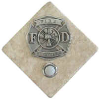 pewter fireman fire fighter fd doorbell button us 