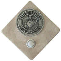 pewter marines doorbell button us marines umsc